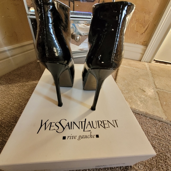 Yves Saint Lautent (YSL) Tribute Boot, Vernice Soft Croco Chess bootie, 37 size - Picture 5 of 16